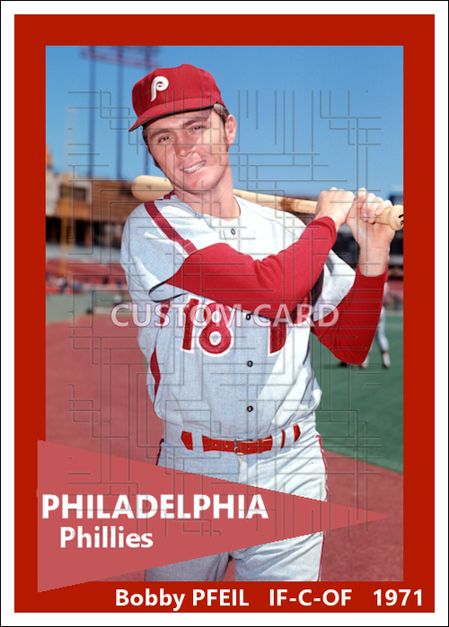 Bobby Pfeil - 1971 Philadelphia Phillies - choose a size & style