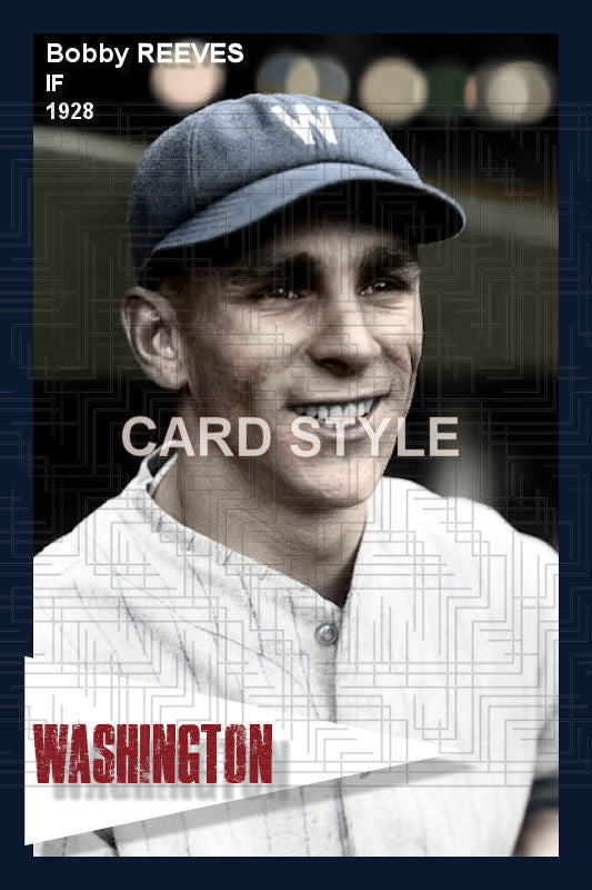 Bobby Reeves - 1928 Washington Senators - choose a size & style