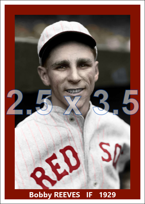 Bobby Reeves - 1929 Boston Red Sox - choose a size & style