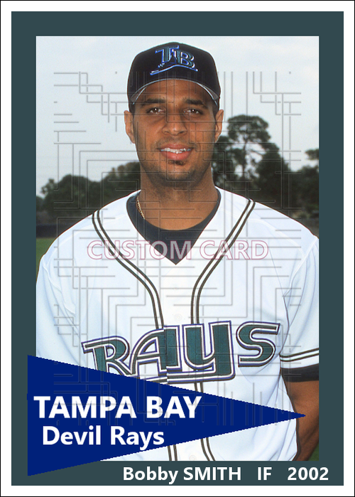 Bobby Smith - 2002 Tampa Bay Devil Rays - choose a size & style