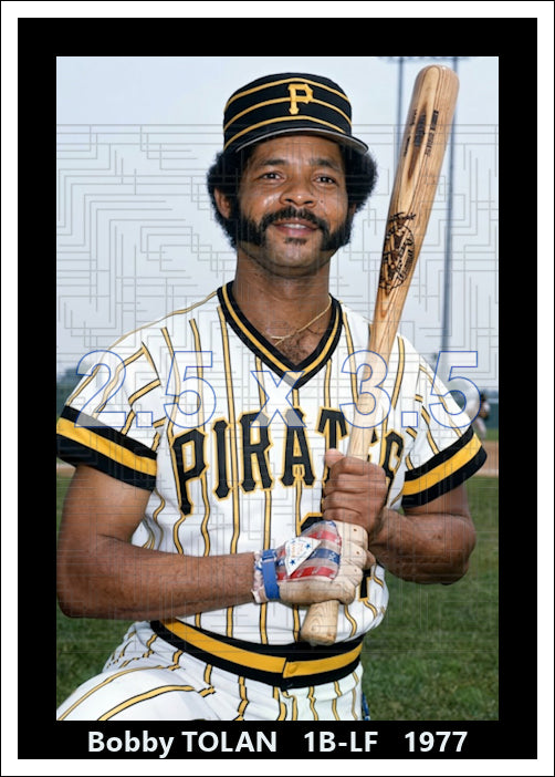 Bobby Tolan - 1977 Pittsburgh Pirates - choose a size & style