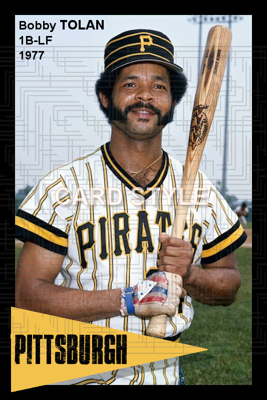 Bobby Tolan - 1977 Pittsburgh Pirates - choose a size & style