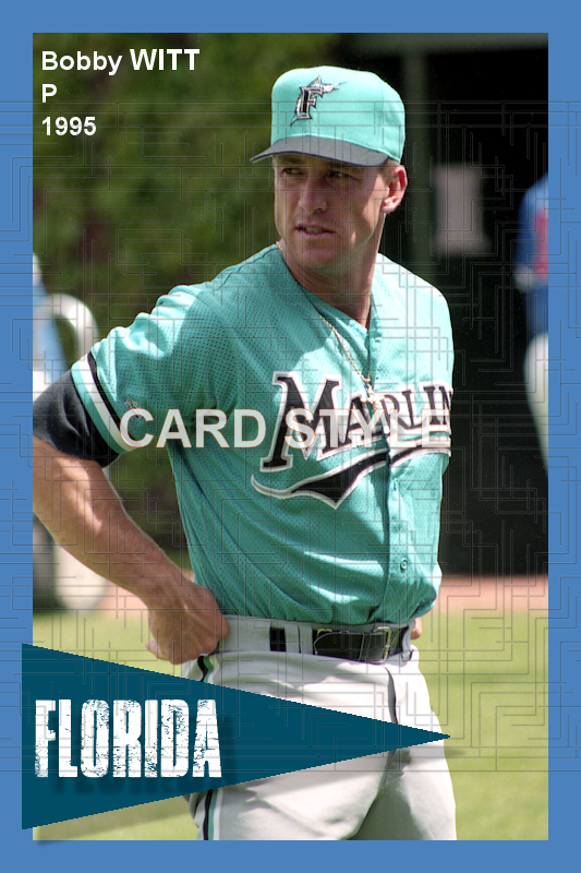 Bobby Witt - 1995 Florida Marlins - choose a size & style