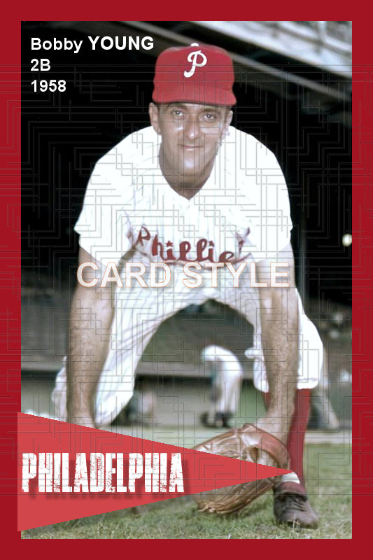 Bobby Young - 1958 Philadelphia Phillies - choose a size & style