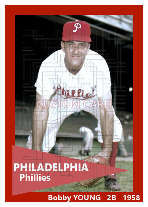 Bobby Young - 1958 Philadelphia Phillies - choose a size & style