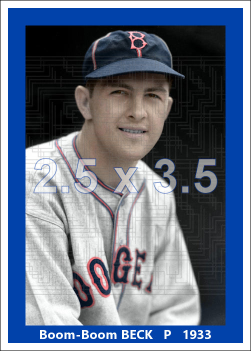Boom-Boom Beck - 1933 Brooklyn Dodgers - choose a size & style