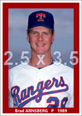 Brad Arnsberg - 1989 Texas Rangers - choose a size & style