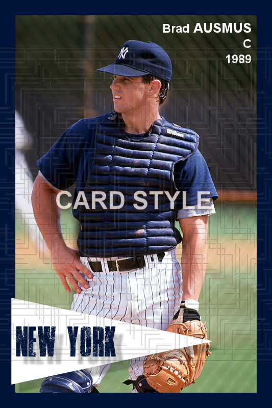 Brad Ausmus - 1989 New York Yankees - choose a size & style