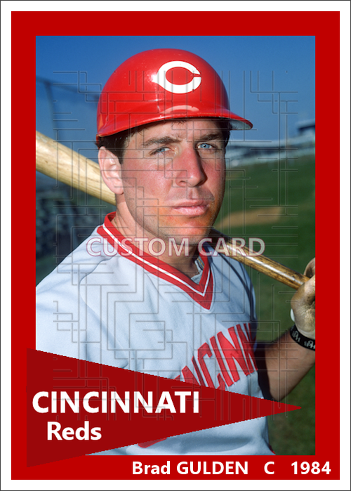 Brad Gulden - 1984 Cincinnati Reds - choose a size & style