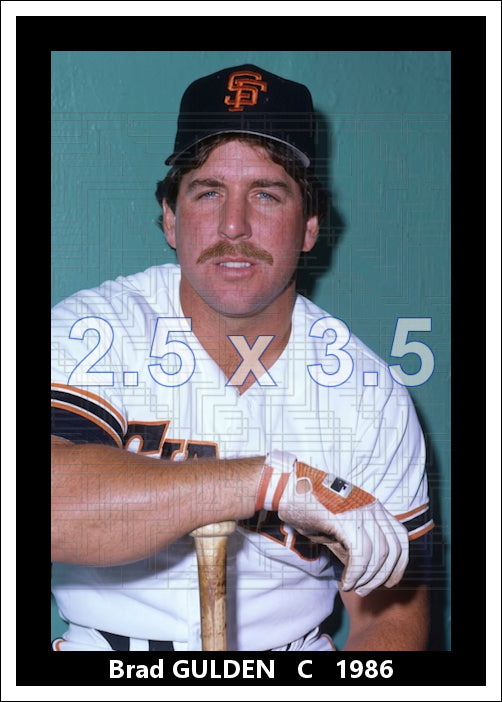 Brad Gulden - 1986 San Francisco Giants - choose a size & style