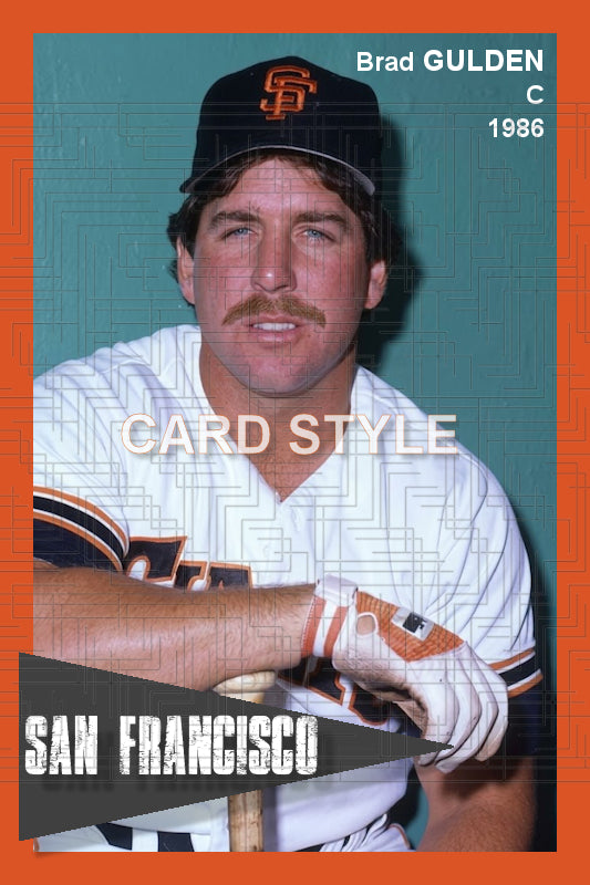 Brad Gulden - 1986 San Francisco Giants - choose a size & style
