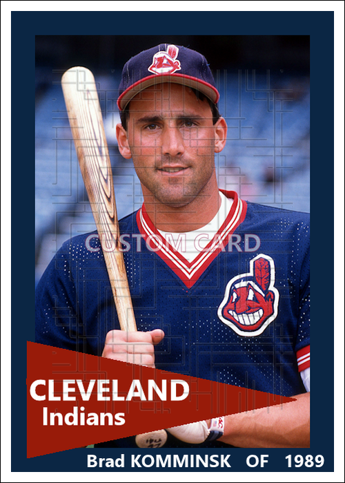 Brad Komminsk - 1989 Cleveland Indians - choose a size & style