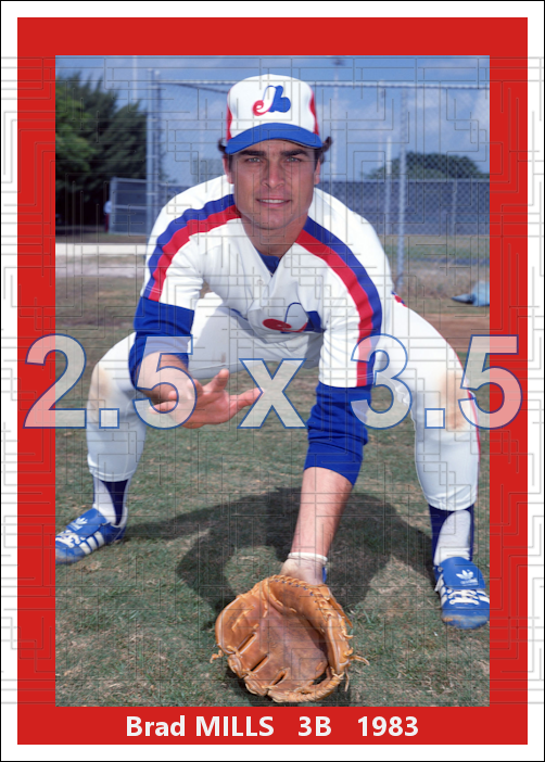 Brad Mills - 1983 Montreal Expos - choose a size & style