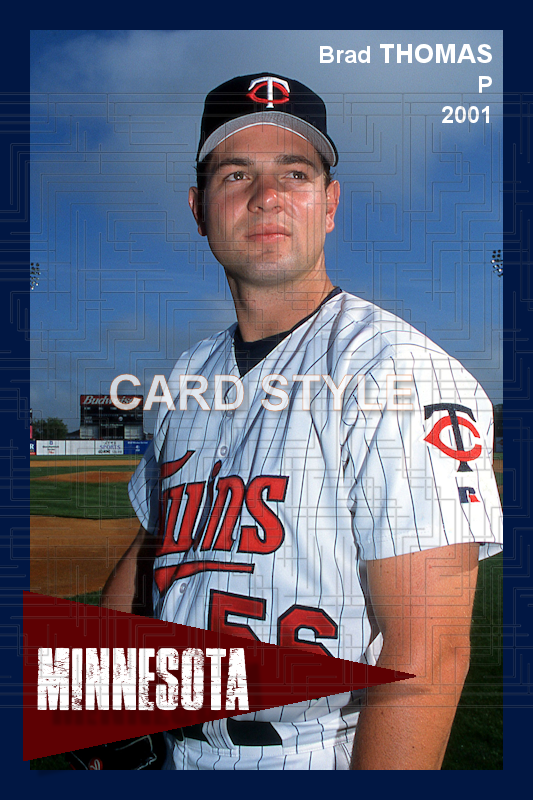 Brad Thomas - 2001 Minnesota Twins - choose a size & style