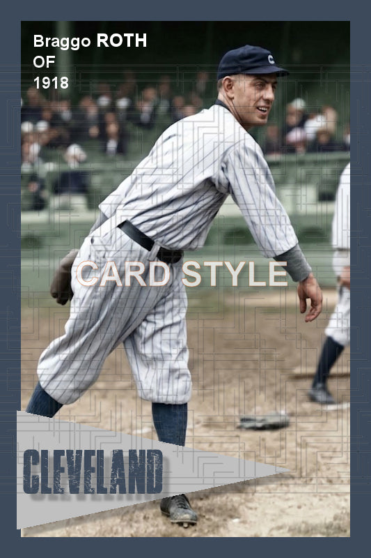 Braggo Roth - 1918 Cleveland Indians - choose a size & style