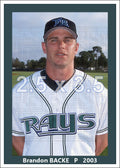 Brandon Backe - 2003 Tampa Bay Devil Rays - choose a size & style
