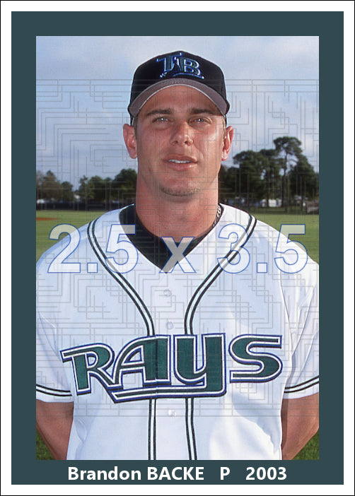 Brandon Backe - 2003 Tampa Bay Devil Rays - choose a size & style
