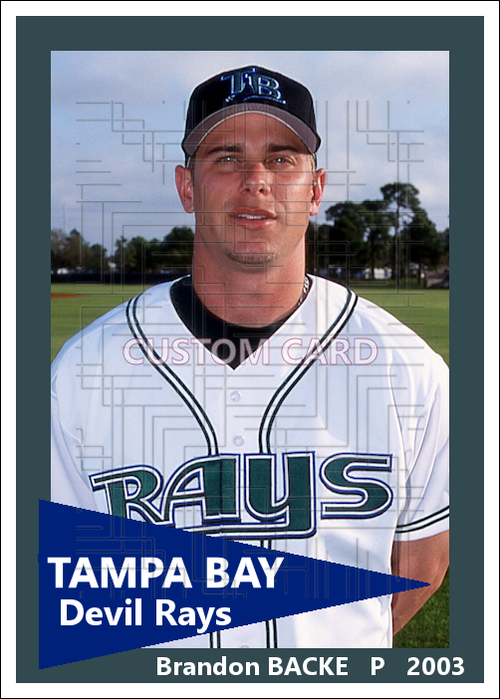 Brandon Backe - 2003 Tampa Bay Devil Rays - choose a size & style