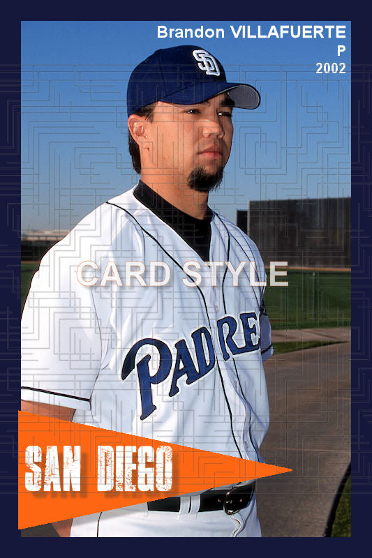 Brandon Villafuerte - 2002 San Diego Padres - choose a size & style