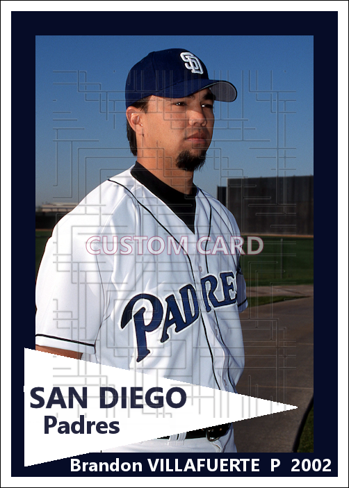 Brandon Villafuerte - 2002 San Diego Padres - choose a size & style