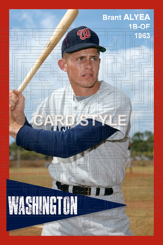 Brant Alyea - 1963 Washington Senators ST - choose a size & style