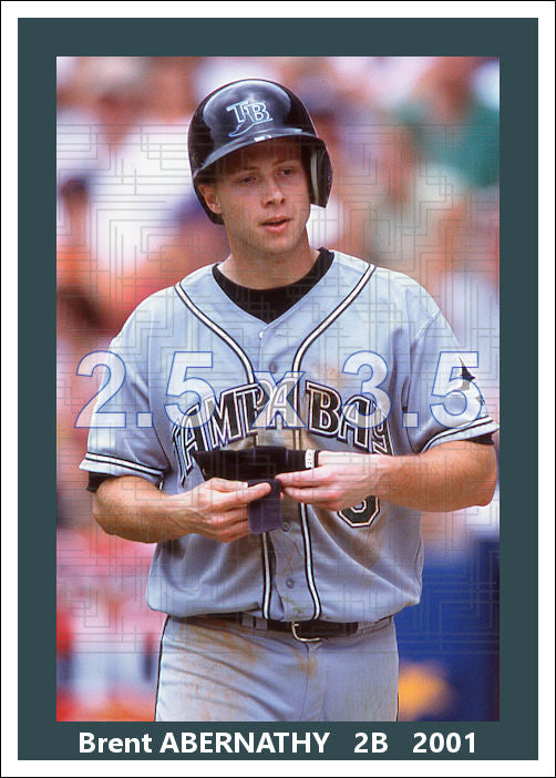 Brent Abernathy - 2001 Tampa Bay Devil Rays - choose a size & style