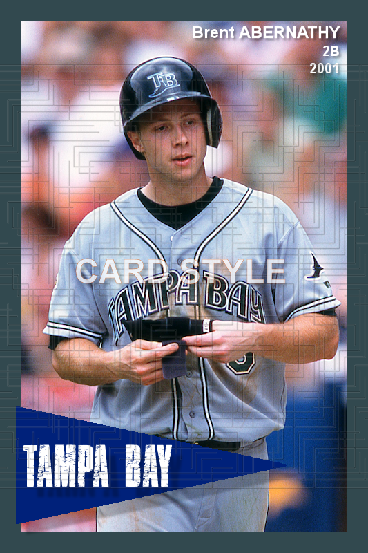Brent Abernathy - 2001 Tampa Bay Devil Rays - choose a size & style
