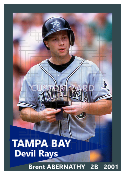 Brent Abernathy - 2001 Tampa Bay Devil Rays - choose a size & style