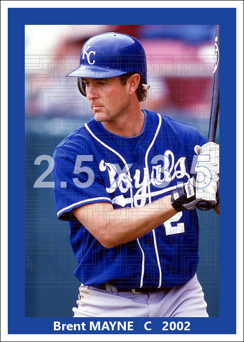 Brent Mayne - 2002 Kansas City Royals - choose a size & style