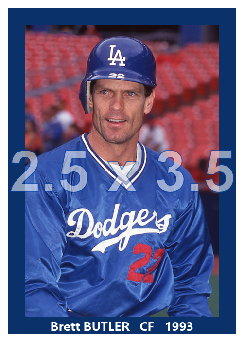 Brett Butler - 1993 Los Angeles Dodgers - choose a size & style