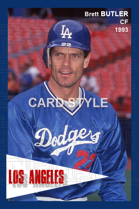 Brett Butler - 1993 Los Angeles Dodgers - choose a size & style