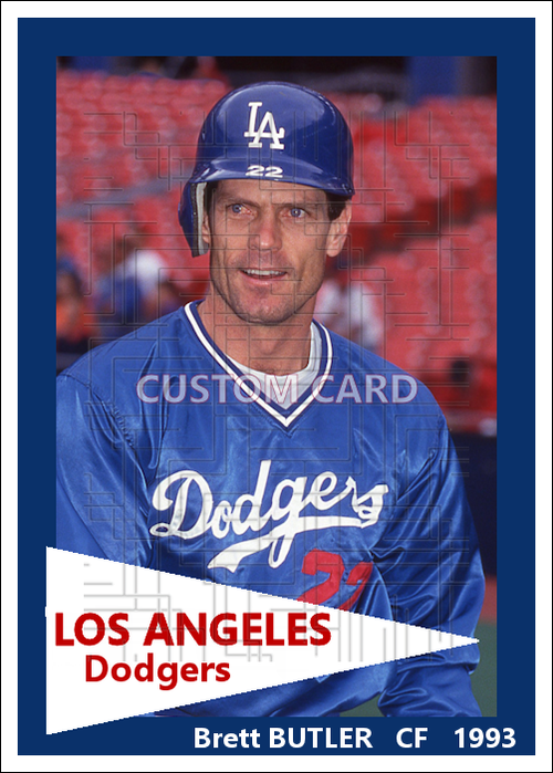 Brett Butler - 1993 Los Angeles Dodgers - choose a size & style