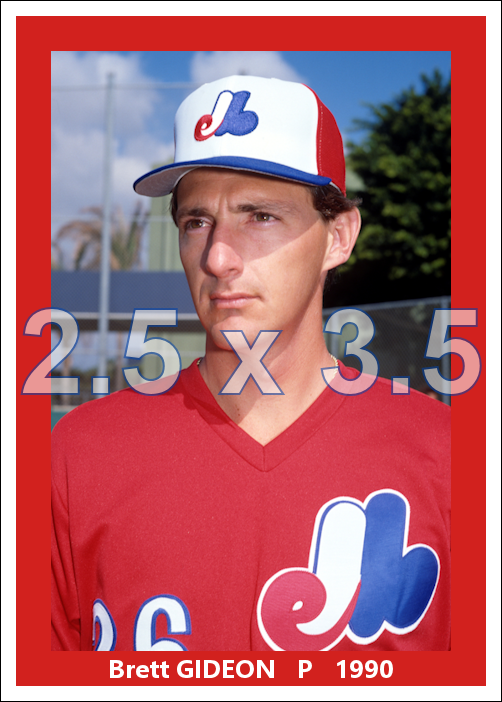 Brett Gideon - 1990 Montreal Expos - choose a size & style