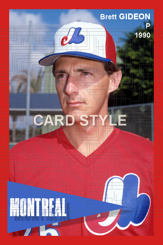 Brett Gideon - 1990 Montreal Expos - choose a size & style