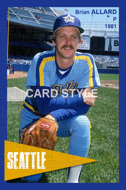 Brian Allard - 1981 Seattle Mariners - choose a size & style