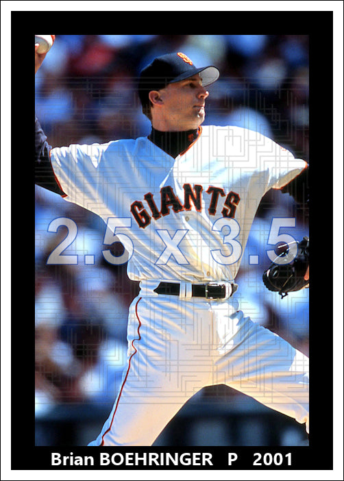 Brian Boehringer - 2001 San Francisco Giants - choose a size & style