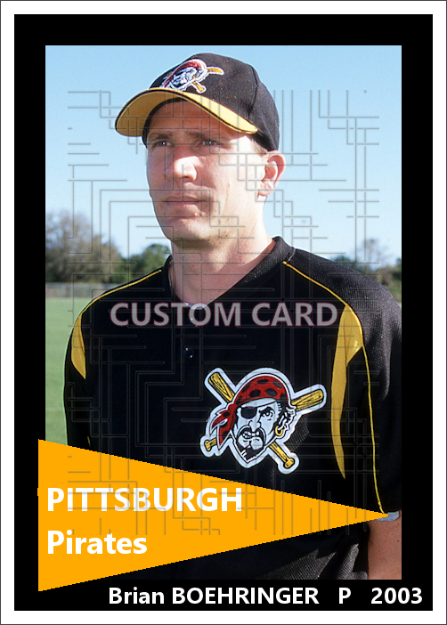 Brian Boehringer - 2003 Pittsburgh Pirates - choose a size & style