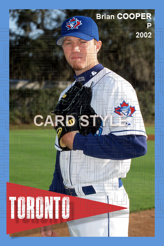 Brian Cooper - 2002 Toronto Blue Jays - choose a size & style