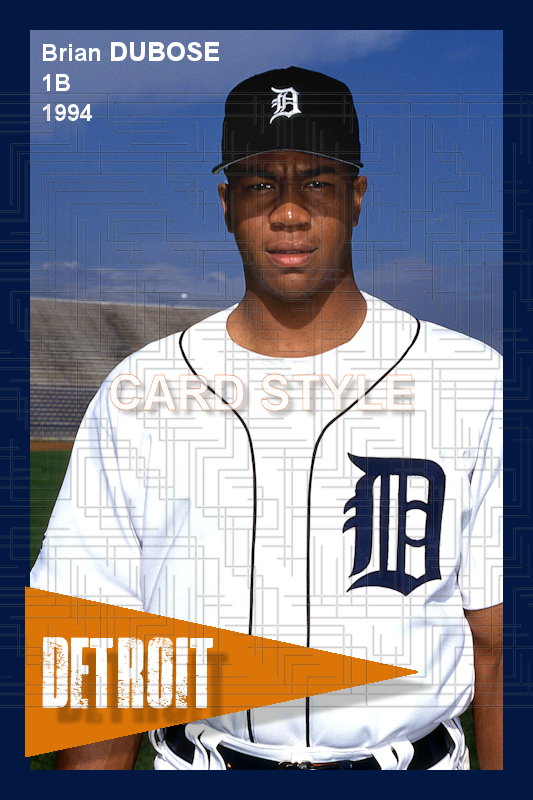 Brian DuBose - 1994 Detroit Tigers - choose a size & style