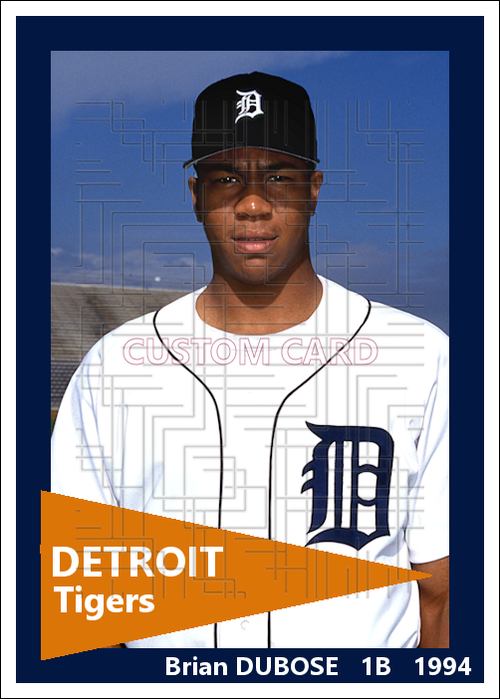 Brian DuBose - 1994 Detroit Tigers - choose a size & style