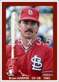 Brian Harper - 1985 St. Louis Cardinals - choose a size & style