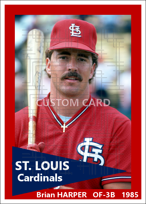 Brian Harper - 1985 St. Louis Cardinals - choose a size & style