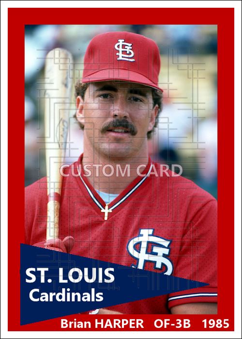 Brian Harper - 1985 St. Louis Cardinals - choose a size & style