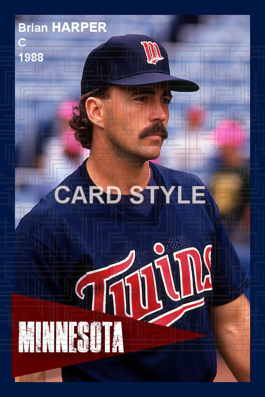 Brian Harper - 1988 Minnesota Twins - choose a size & style