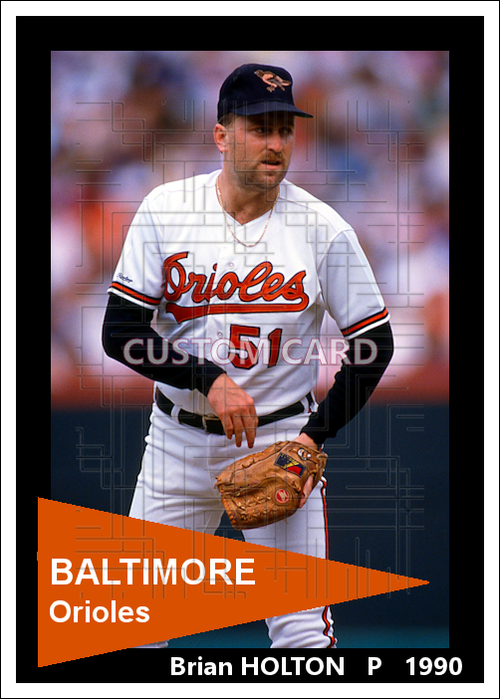 Brian Holton - 1990 Baltimore Orioles - choose a size & style