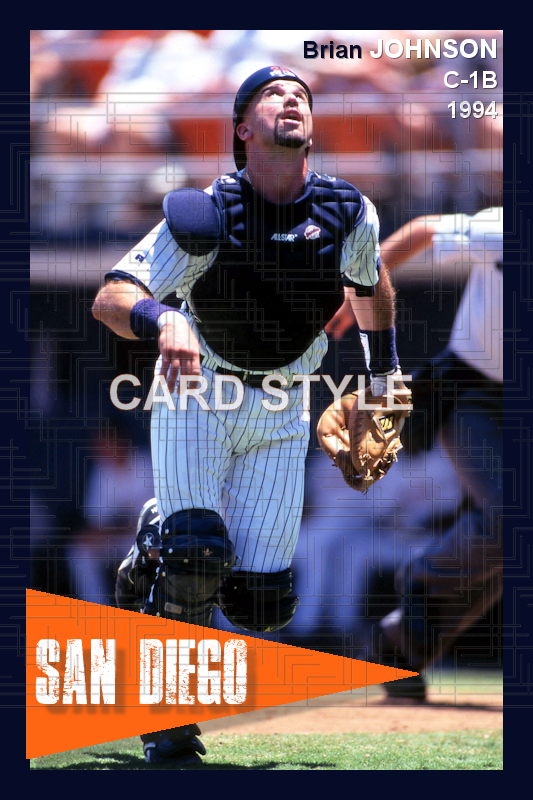 Brian Johnson - 1994 San Diego Padres - choose a size & style
