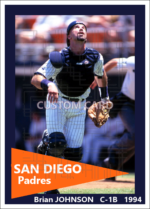 Brian Johnson - 1994 San Diego Padres - choose a size & style