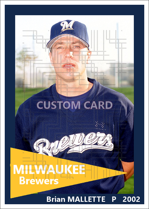 Brian Mallette - 2002 Milwaukee Brewers - choose a size & style