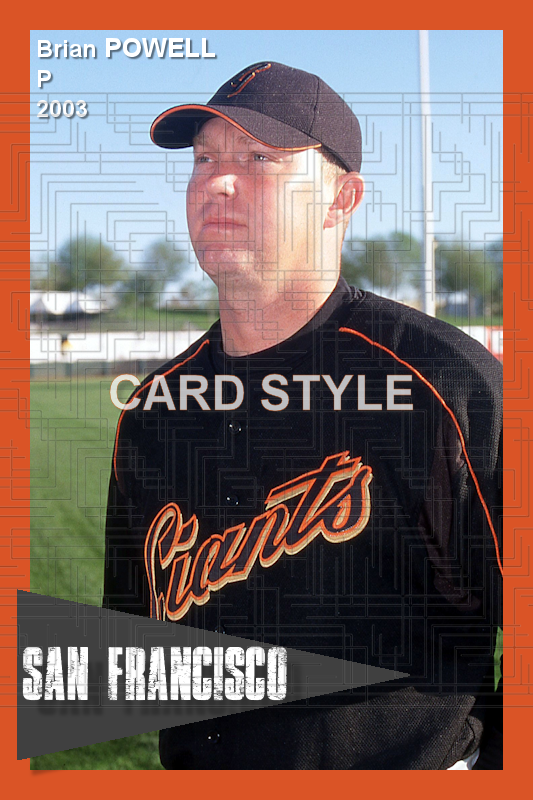 Brian Powell - 2003 San Francisco Giants - choose a size & style