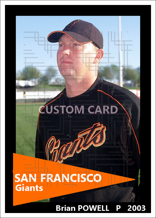 Brian Powell - 2003 San Francisco Giants - choose a size & style